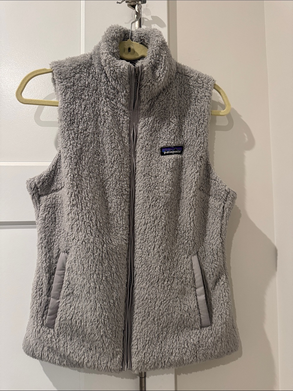 Patagonia Light Gray Sherpa Fleece Vest